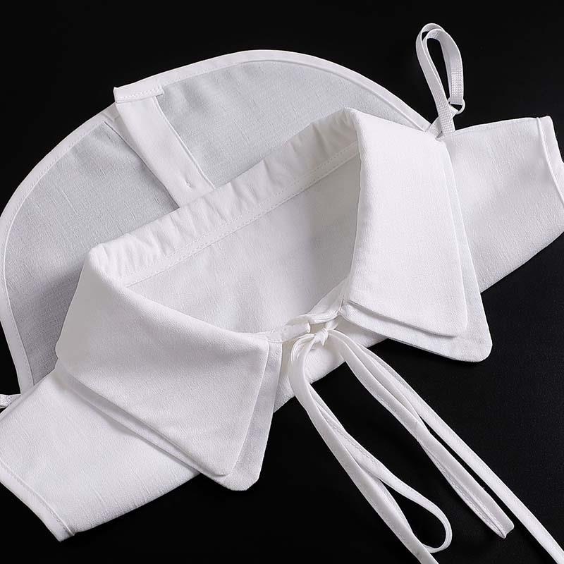 Perfect Match Embroidery Fake Collar Women Lace Detachable Lapel Collar Shirt Top Tie White Ruffles False Collar Woman Removable False Blouse