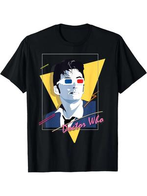 Doctor Who 80s Tenant Retro Time Traveller Sci-Fi Fan T-Shirt Cotton Fun Design