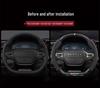 Suede Carbon Fiber Genuine Leather Steering Wheel Cover for Baojun RS3 RM5 E200 RS5 E300 Valli