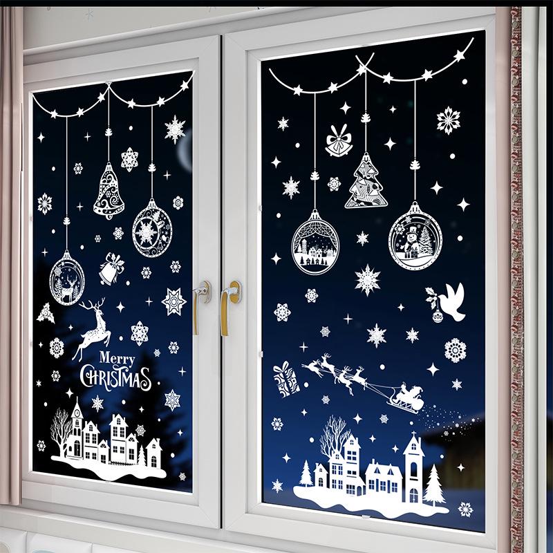 Christmas Electrostatic Window Stickers - Various Designs for Holiday Decorations