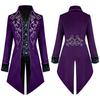 Fantasy European Mens Middle Ages Style Tailsuit With Embroidered Polyester For Stage Performances