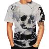 New Fashion Men's Women's Short Sleeve 3D Print Skull Pattern T-shirt Street Style Unisex Novelty Fashion Top Oversized 100-6XL