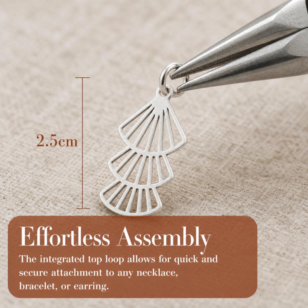Top Loop DIY Jewelry Charms Geometric Shape Hanging Connector DIY Jewelry Kit Bracelet Making