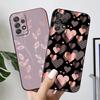 Glitter Hearts Love Leaf Phone Case For Samsung Galaxy S24FE S25 Ultra A02 A03 A04 A05 A06 A12 A13 A16 A26 A35 A36 A56 A55 Cover