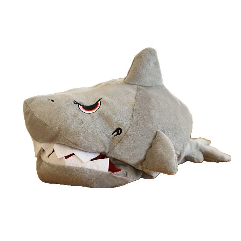 Funny Shark Doll Hat & Hugging Pillow - Marine Animal Chicken Leg Plush Toy