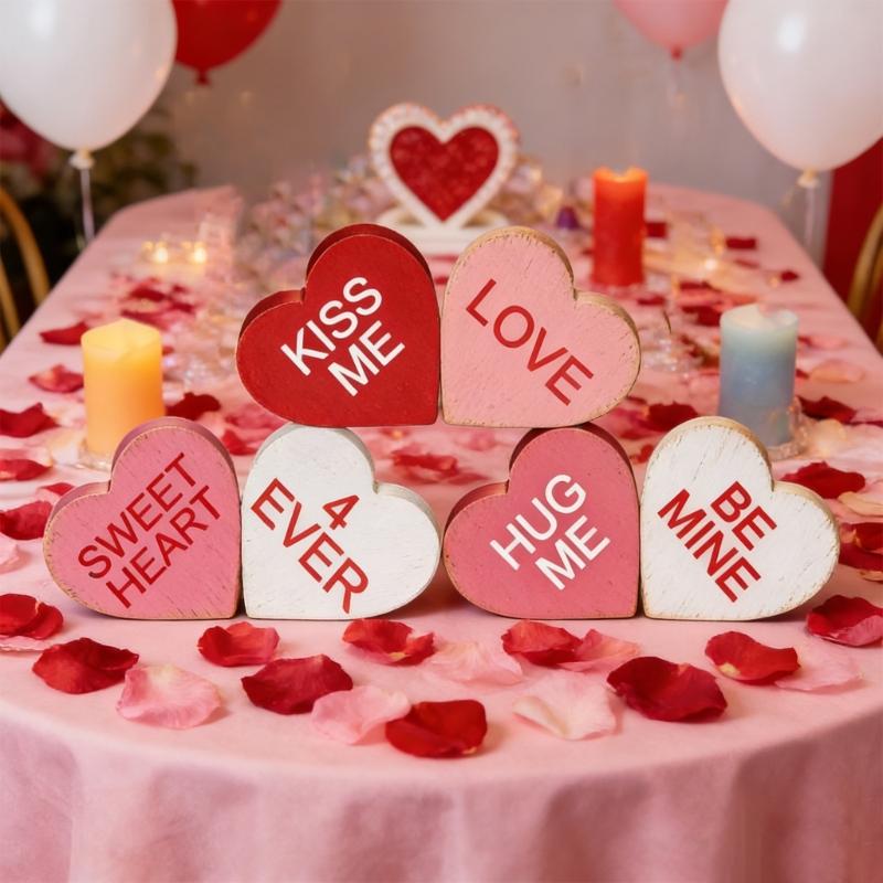 Modern Design Heart Craft Ornament Set Portable Foam Board Ideal for Home Office and Festival Event Decors