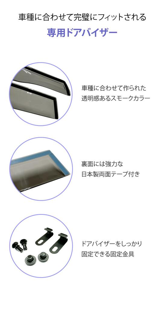 Door visor with installation manual for 1 car Daihatsu Tuft LA900S LA910S