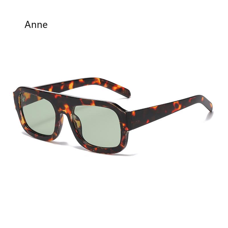 Retro Square Sunglasses Women Leopard Green Fashion Gradient Shades UV400 Cool Men Punk Sun Glasses Gafas De Sol