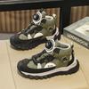 Fashion Green Children's Sports Shoes Knob Design High Top Sneakers Boys Girls Outdoor Non-slip Platform Sneakers Kids Trainers