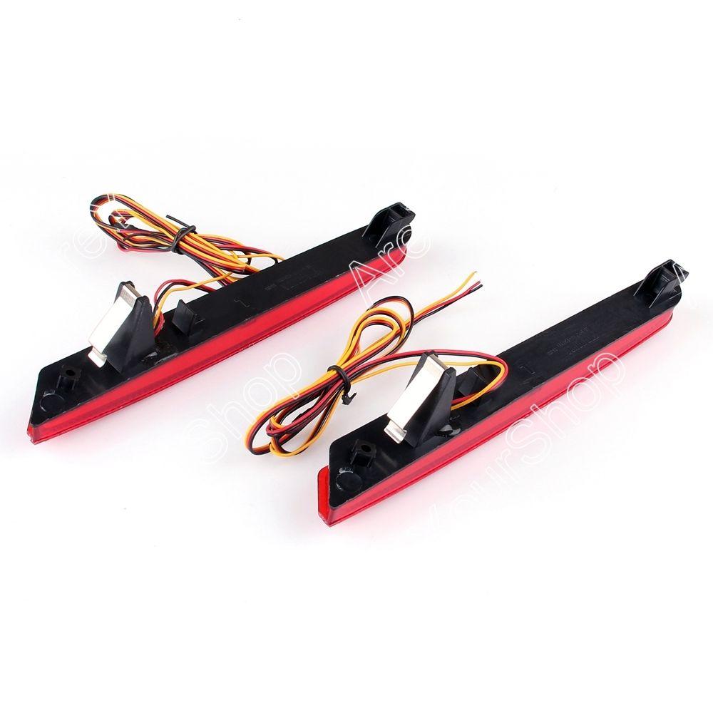 2x Rear Bumper Reflector LED Light Parking Tail Brake Driving Light Running Warning Stop Backup Lamp For Honda Odyssey