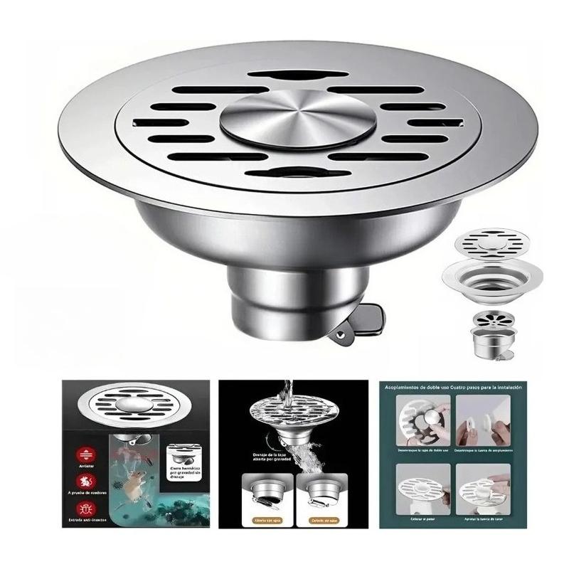 Household Round Floor Drain Core Anti-Odour Sealing Stopper Anti-Backflow Drainage Replacement for Balcony Bathroom Laundry Sink