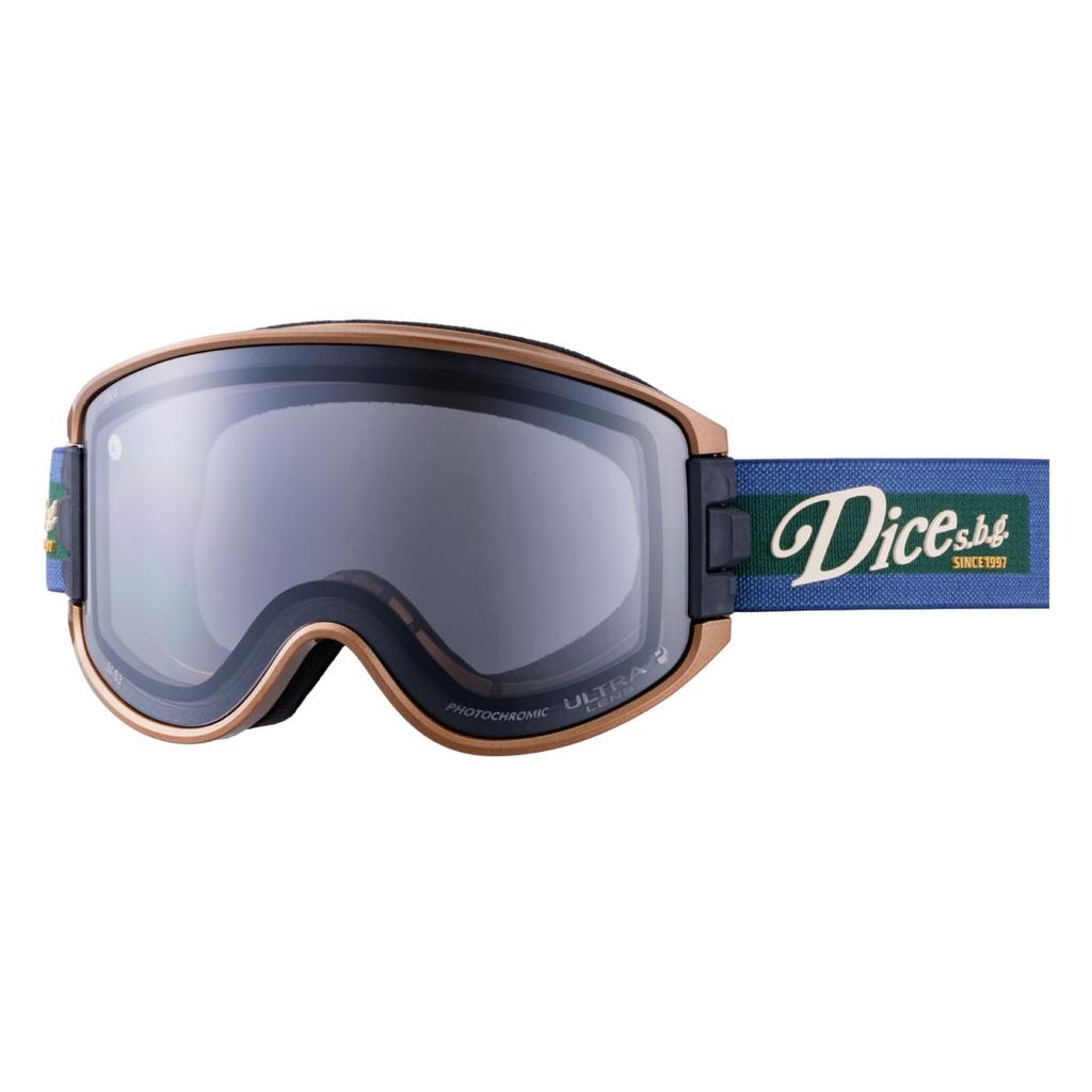 DICE Snow Made in GOODMAN GM54570 Photochromic Ultra Light Gray with Light Silver Snowboard Ski UV Large Flat and Goggles, Japan, BRZ, Mirror, Mirror,
