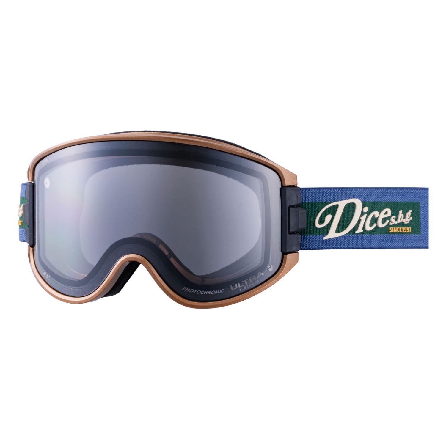 

DICE Snow Made in GOODMAN GM54570 Photochromic Ultra Light Gray with Light Silver Snowboard Ski UV Large Flat and Goggles, Japan, BRZ, Mirror, Mirror,