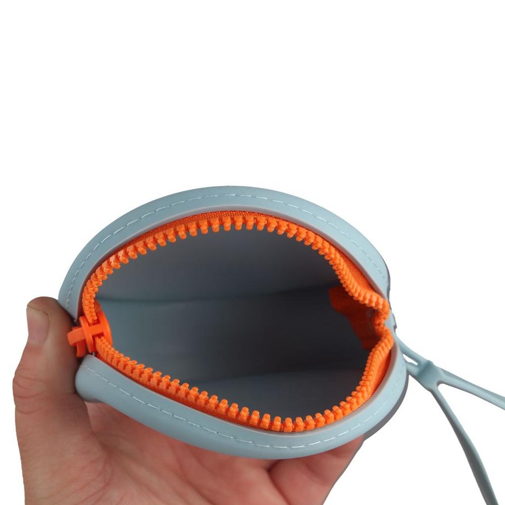 Mini Round Silicone Coin Purse INS Data Cable Storage Bag Lipstick Cosmetic Bag  Gift