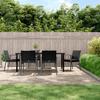 Vidaxl 7-Cz. Garden Furniture Set With Cushions, Polyrattan And Steel
