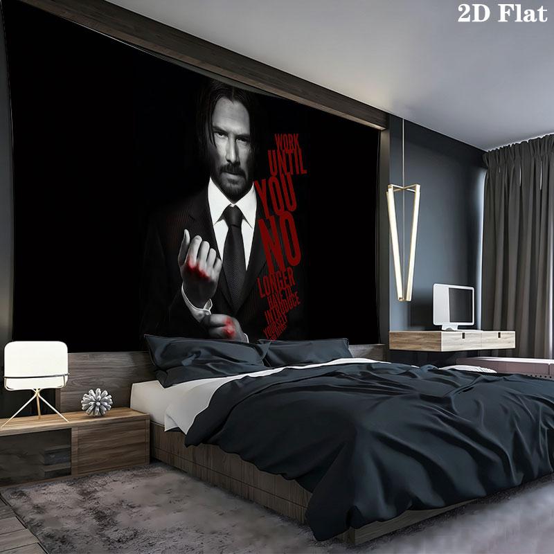 Keanu Reeves Wall Tapestry, Aesthetic Printed Fabric Blanket, Suitable for Bedroom, Living Room, and Home Decor.