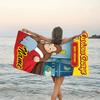 1pc Curious George8 Beach Towel with Custom Name, Beach/Swimming/Bath/Picnic/Camping Towel, Suitable for Seaside Beaches