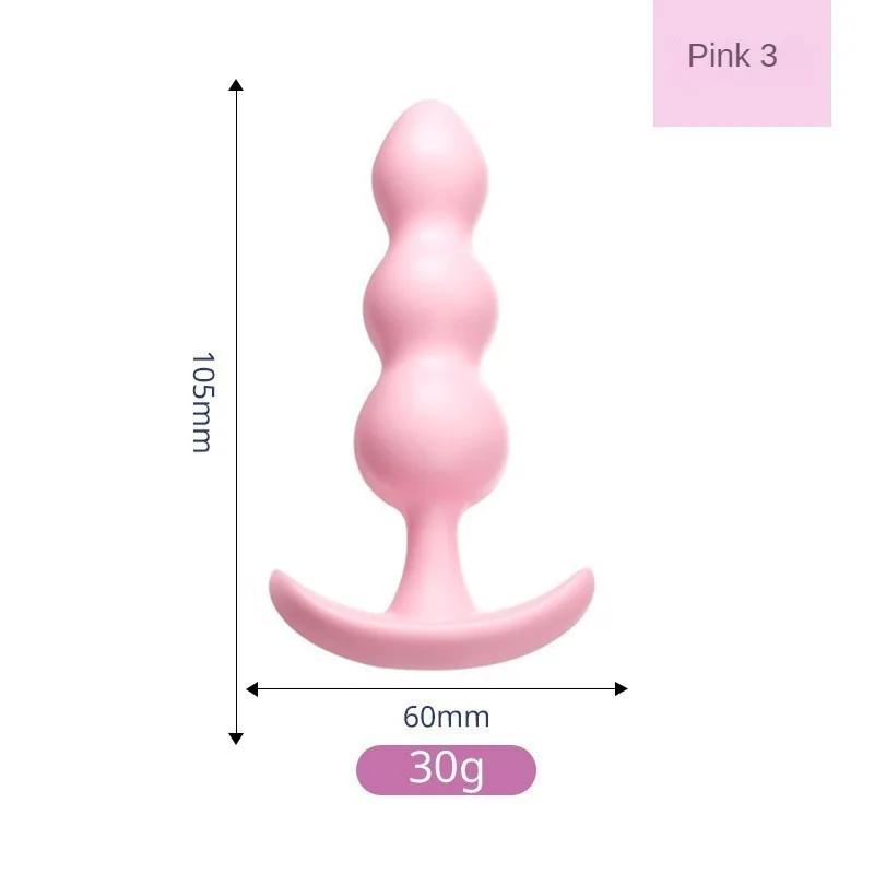 3pc/Set Silicone Butt Plug Ease-in -Anal Plugs Training Set Expandable Beginner Anales Beads Beginner Soft Silicone Anal Plugs