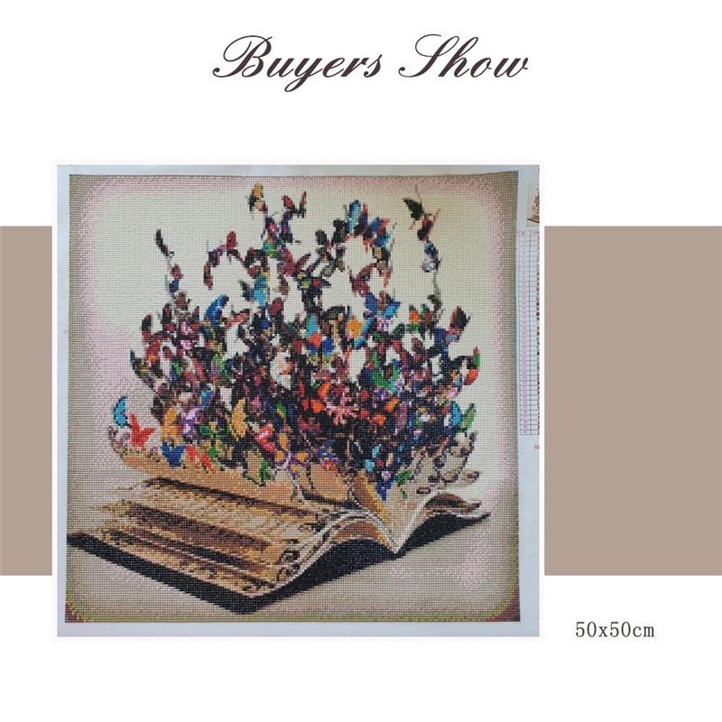 

5D Алмазная картина Полный дрель Бабочка Алмазная вышивка Животные Горный хрусталь Алмаз 40*40 cm