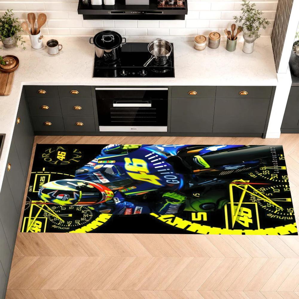 Doctor Valentino Rossi Kitchen Floor Mat Long Strip Mat Antislip Machine Washable Suitable For Bathrooms Laundries Home Decoration Carpets