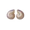 Zircon Nautilus-shaped Earrings Dainty Metal Stud Earrings Vintage Bohemian Earrings  Seaside