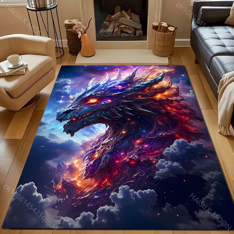 1PC Fantasy dragon in clouds Carpet for Living Room Bedroom Sofa Home Decor Rus Non-slip Floor Mat Luxury Gift