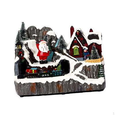 Leuchtende Weihnachtsfigur in Form eines Musikhauses für den Tisch