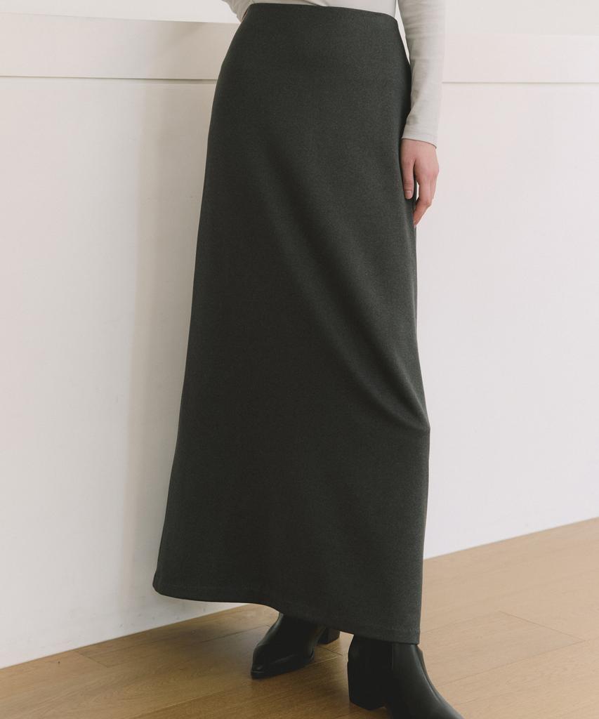 Riorg Coc Flare Long Skirt Charcoal