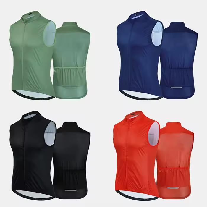 Men's Adult Plus Size Cycling Jersey Vest Waterproof Windproof Breathable Lightweight Anti-UV Quick Dry Recyclable