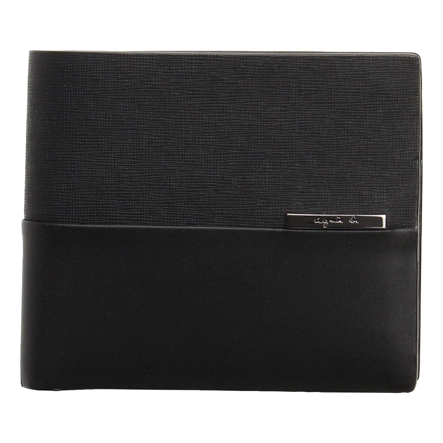 

agnes VOYAGE HOMME Wallet Bifold Short Wallet b. QAH11-01 (Black) чорний