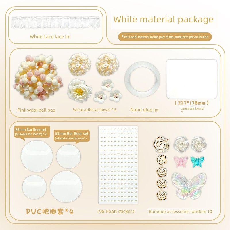 

Grade Three Class Two Large Capacity Cartoon Backpack Pencil Case Girls 2025 New Design Sense Niche Style Student Minimalist Stationery Case White pain bag material bag