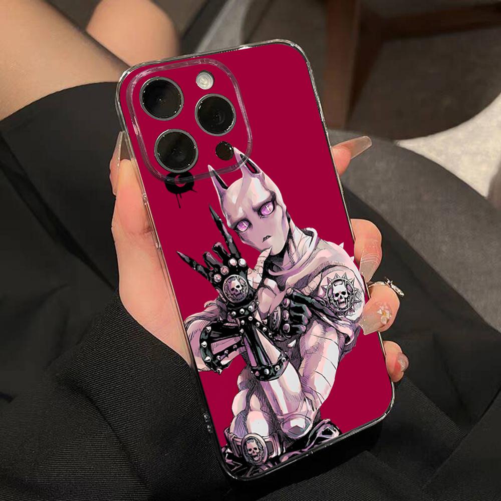 JoJo Adventure Killer Queen Phone Case For IPhone 15 Pro Max 16 Pro Max 14 13 11 12 Mini Xs X Xr 7 8 Plus Se Transparent Cover