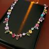 Zircon Zircon Necklace Bracelet Eariings Elegant Fashion Jewelry Accessory  Women