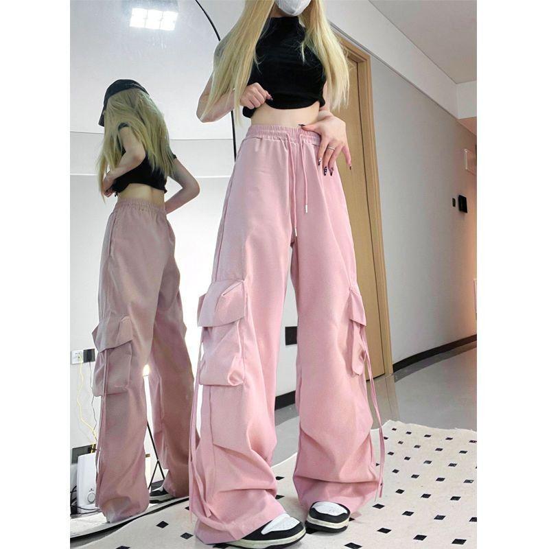 Unisex High-Waist Retro Work Pants, Wide-Leg, Loose-Fit for Spring, Summer, or Autumn