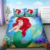 Mermaid Duvet Cover Set Cartoon Beautiful Bedding Set Quilt Cover Queen King Size for Girl Bedroom Home Decor