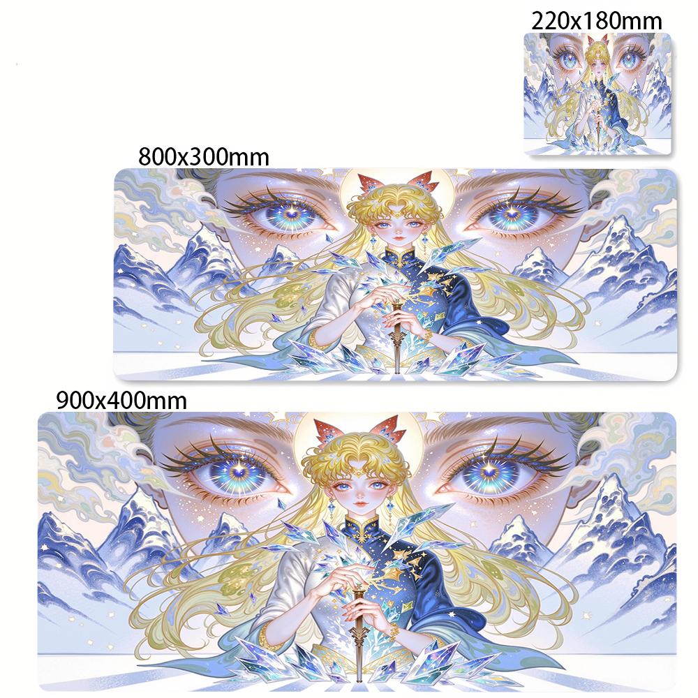 Surface for Computer Mouse Pad Large Gamer Mousepad Color Anime Carpets Girl Eyes Desktop Mat Gaming Mats Playmat Xxl Table Pads