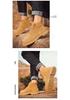 Men's Extra Large Yellow Martin Boots - Autumn/Winter Wear-Resistant Top Layer Cowhide Work Boots