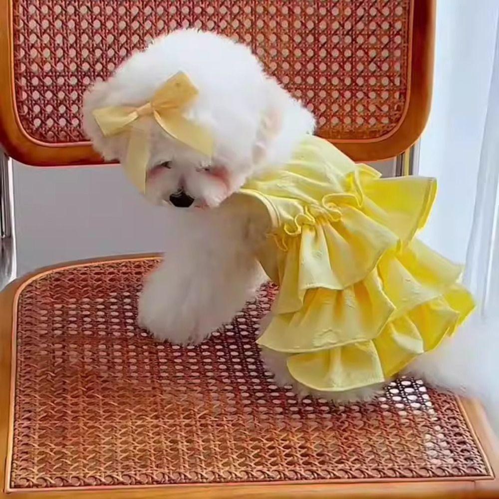 Breathable Pet Summer Clothes Soft Dog Vest Pet Supplies Pet Love Strap Cake Skirt  Spring/Summer