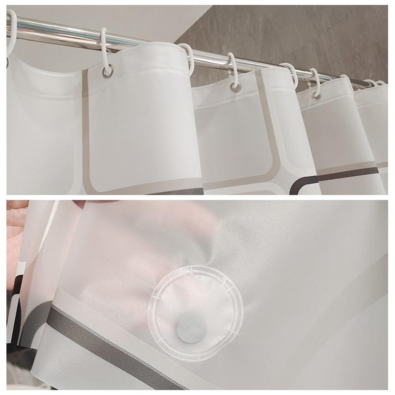 Perdeau de duș PEVA, pătrată mare, geometrică, imprimată 3D, îngroșată, rezistentă la apă, rezistentă la mucegai, baie despărțitoare pentru baie, perdea universală