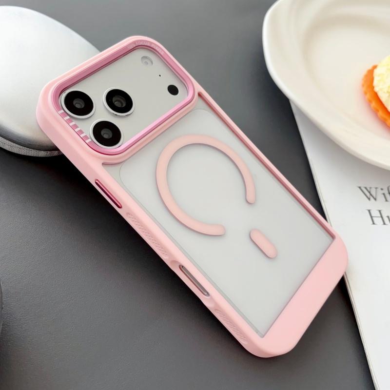 

Luxury Cool Armor Magnetic Translucent Case For iPhone 17 16 15 14 13 12 11 Pro Max For Magsafe Wireless Charge Shockproof Cover iPhone17