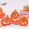 Cute Pumpkin Craft for Showcase Halloween Indoor Wooden Table Sign Spooky Tabletop Block Seasonal Festive Room Ornaments Tiered Tray Centerpiece