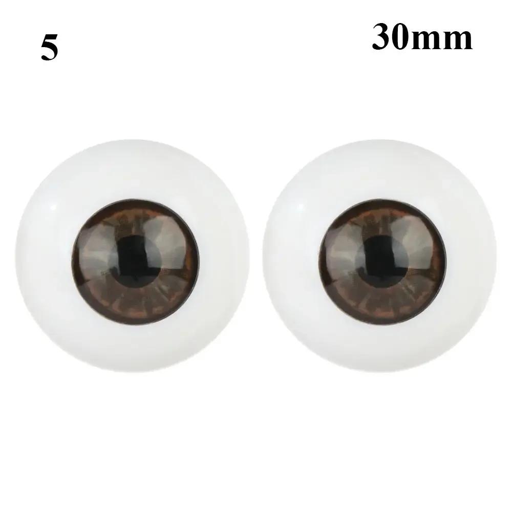 1Pair 22mm 30mm Realistic Half Round Craft Accessories Acrylic DIY Eyeballs Reborn Doll Eyes BJD Mini Easy Use Simulation