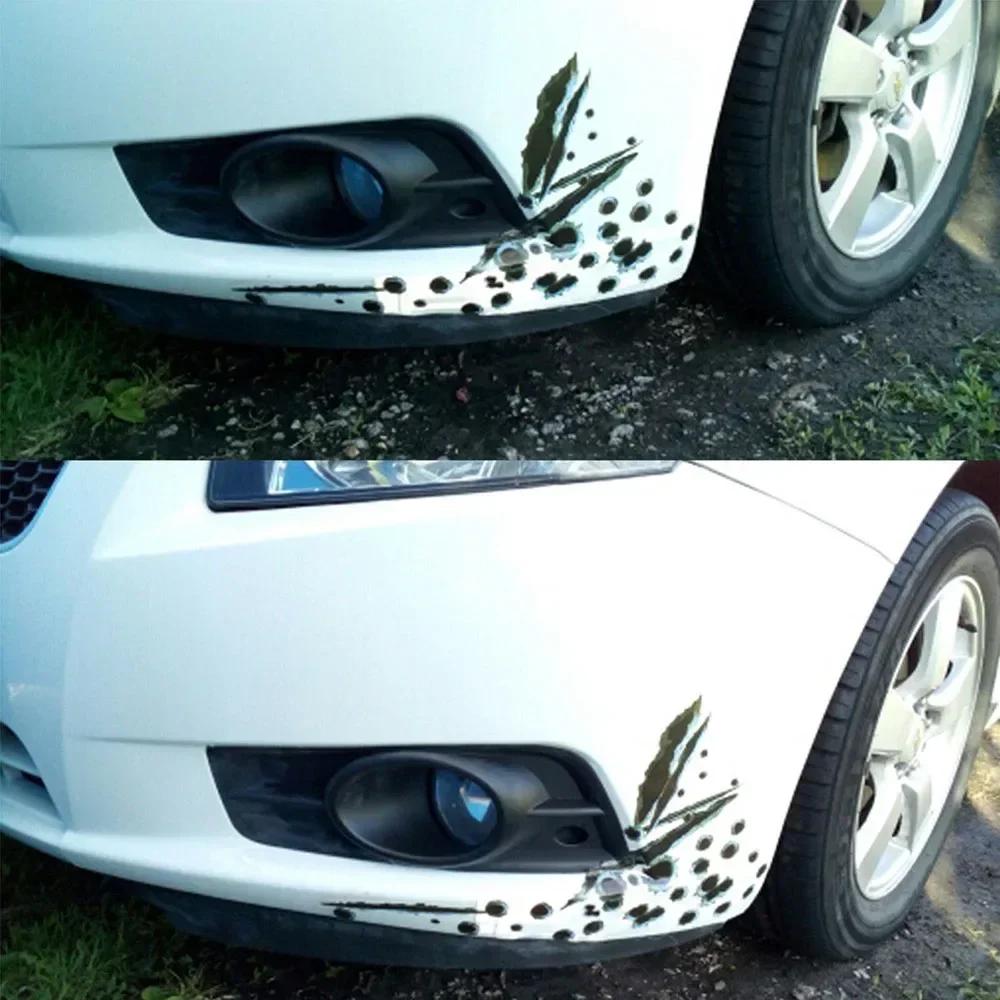 NEW 1Pcs Funny Car Stickers 3D Bullet Hole Car Side Car-covers Motorcycle Scratch Realistic Bullet Hole Waterproof Accessories