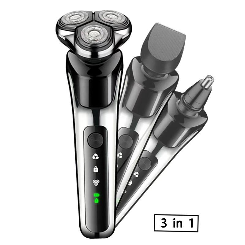 New hair clipper three-in-one men's razor rechargeable razor electric ultra-clean multi-functional beard cutter head portable