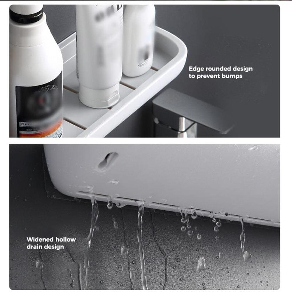 Self-Adhesive Hollow Storage Box Multifunctional Toiletries Shelves For Bathroom Offices