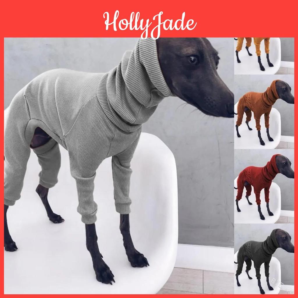 Großer Windhund Hund Italienische Kleidung Winteroverall für Hunde Ripp Vierbeiniger Schlafanzug Haustierpullover Overall für Große Hunde
