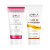 Globus Naturals Glycolic & 1% Salicylic Acid Anti-Acne & Gold Radiance Brightening Face Cream Combo - Set of 2