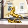 Pferdestatue Tierskulptur Sammlerstück Kreative Goldene Tischdekoration für Schrank Schreibtisch Bücherregal