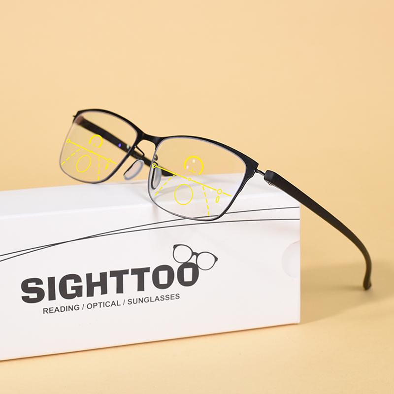 

Men Progressive Reading Glasses Multifocal Women s Blue Light Blocking Computer Glasses Sport Square Frame Eyewear AntI Glare +2 +300 чёрный