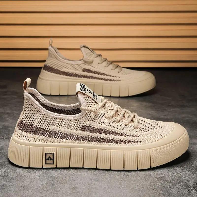Fashion Summer Sneakers Man Breathable Mesh Vulcanize Shoes for Men Tennis Classic Original Social Deals Walking Common Designer Luxury